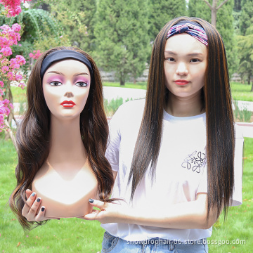 Julianna Highlights Brazilian Colorful Silky Straight Deep Short Water Wave Bob Kinky Curly Synthetic Headband Wigs